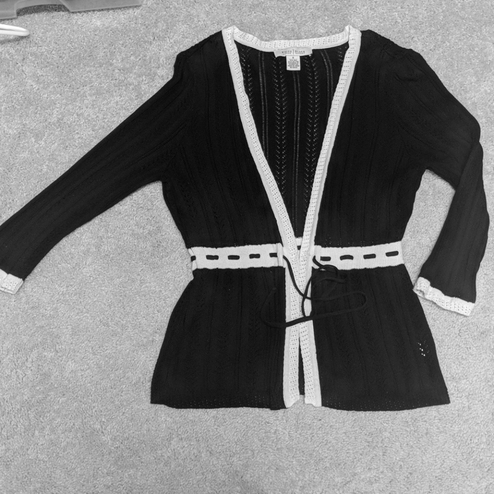 White House Black Market Silk & Cotton Cardigan, S